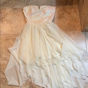Strapless high low dress